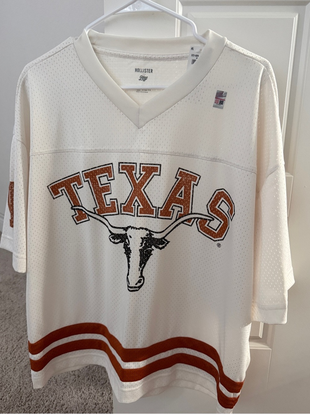 Hollister University of Texas Baggy Crop Fit Jersey